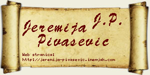 Jeremija Pivašević vizit kartica